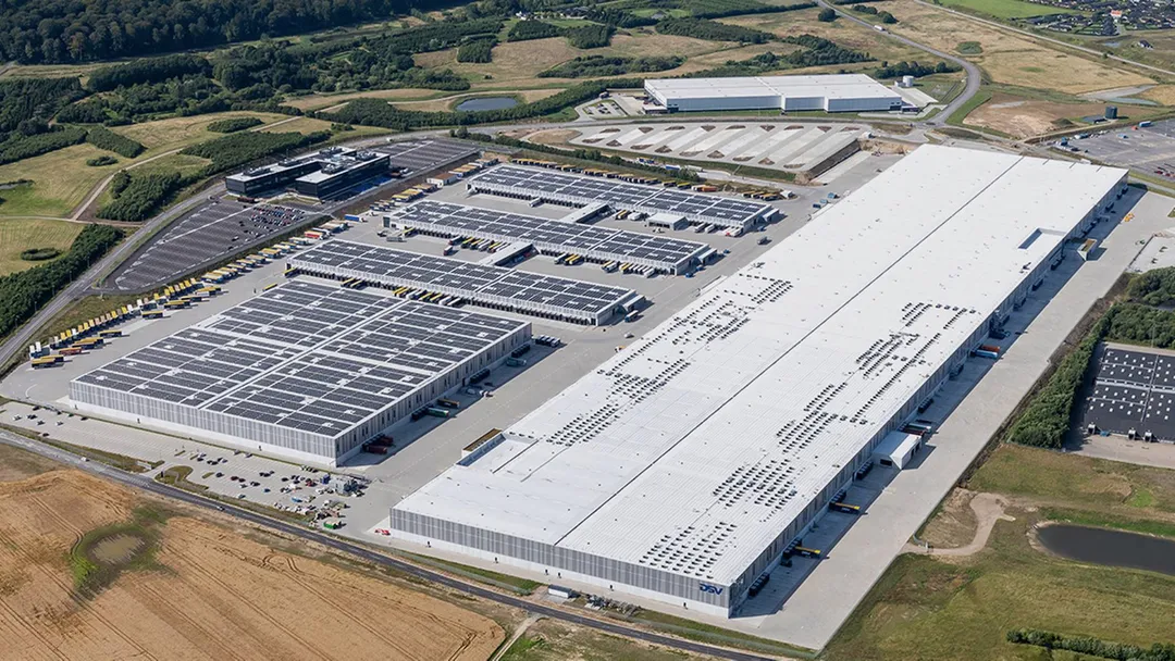 DSVs logistikcenter i Horsens set fra luften