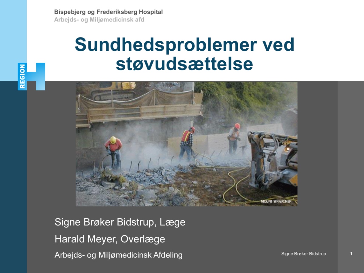 Sundhedsproblemer ved støvudsættelse